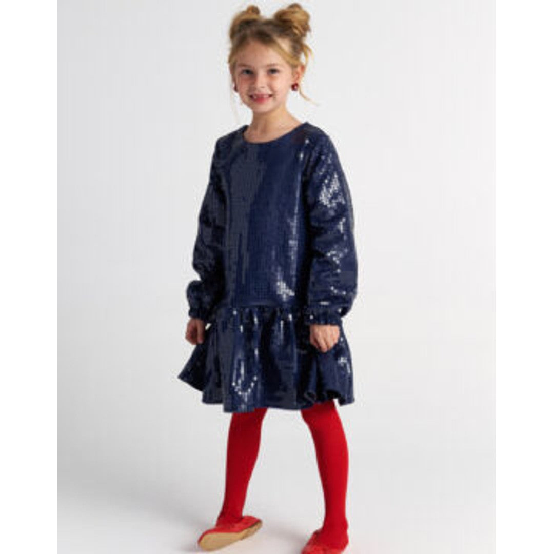 TC MIDNIGHT MOON DENIM SEQUINS DRESS KID image 1