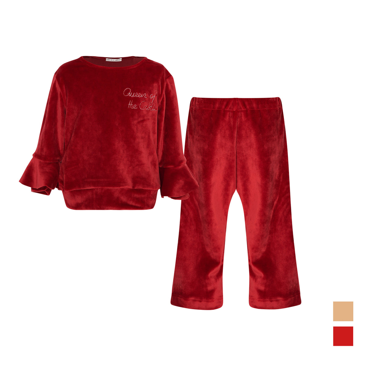 TC CRIMSON VELVET SET BABY