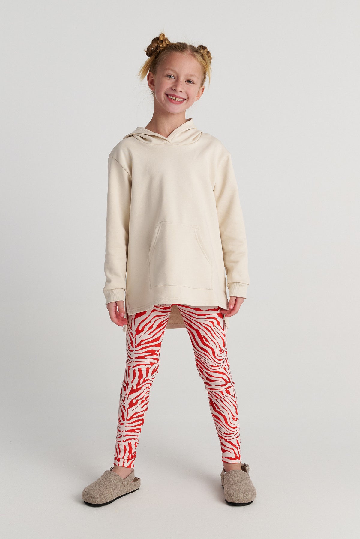 TC RED SAFARI SET WITH HOODED TOP & ATHLETIC LEGGINGS KID