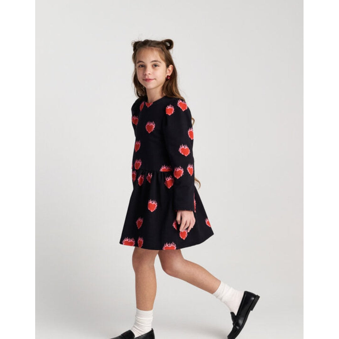 TC FLAMING HEARTS ALLOVER DRESS KID image 1