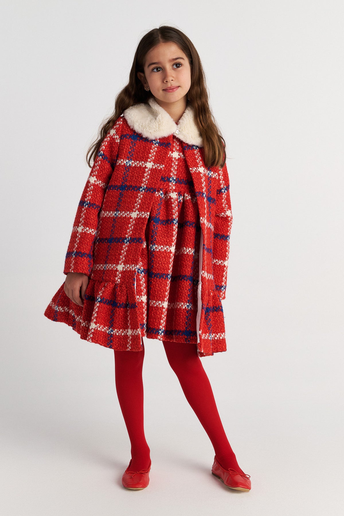 TC LADY IN RED TWEED COAT