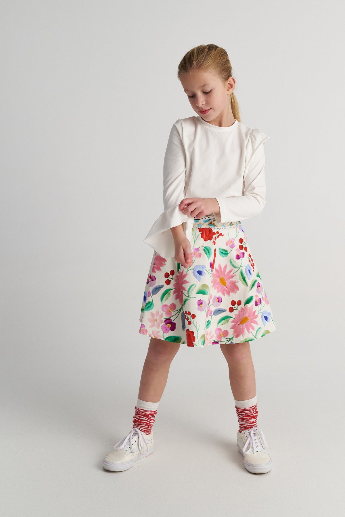 TC HERE COMES THE SPRING ALLOVER SKIRT KID