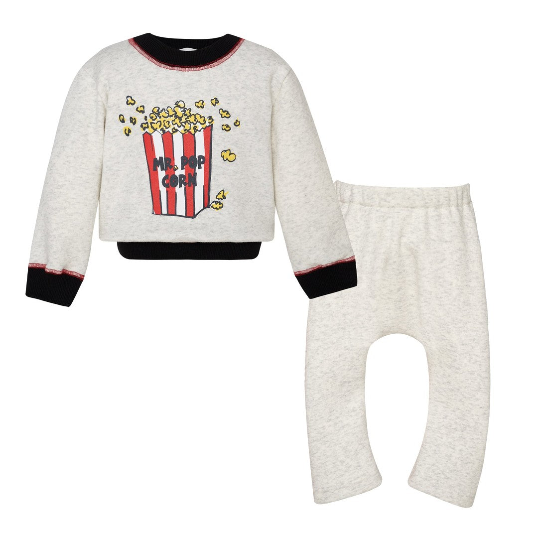 TC MOVIE NIGHT SET WITH POP CORN TOP & SLOUCHY PANTS BABY image 1