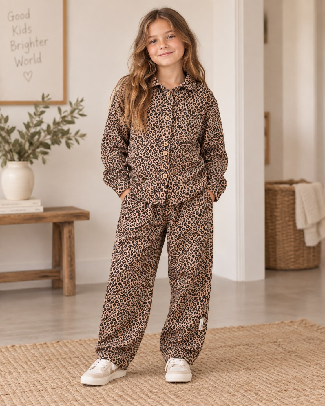 Piu Piu Shirt Brown With Animal Print