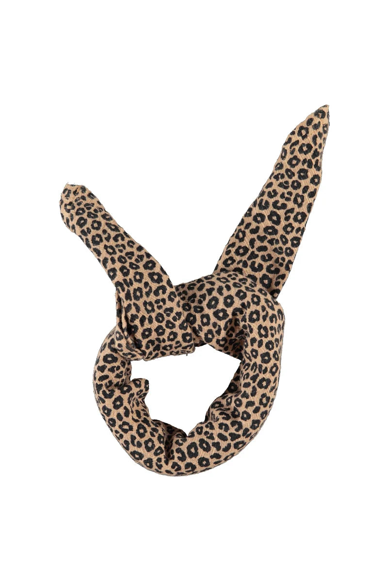 Piu Piu Bandana Brown With Animal Print