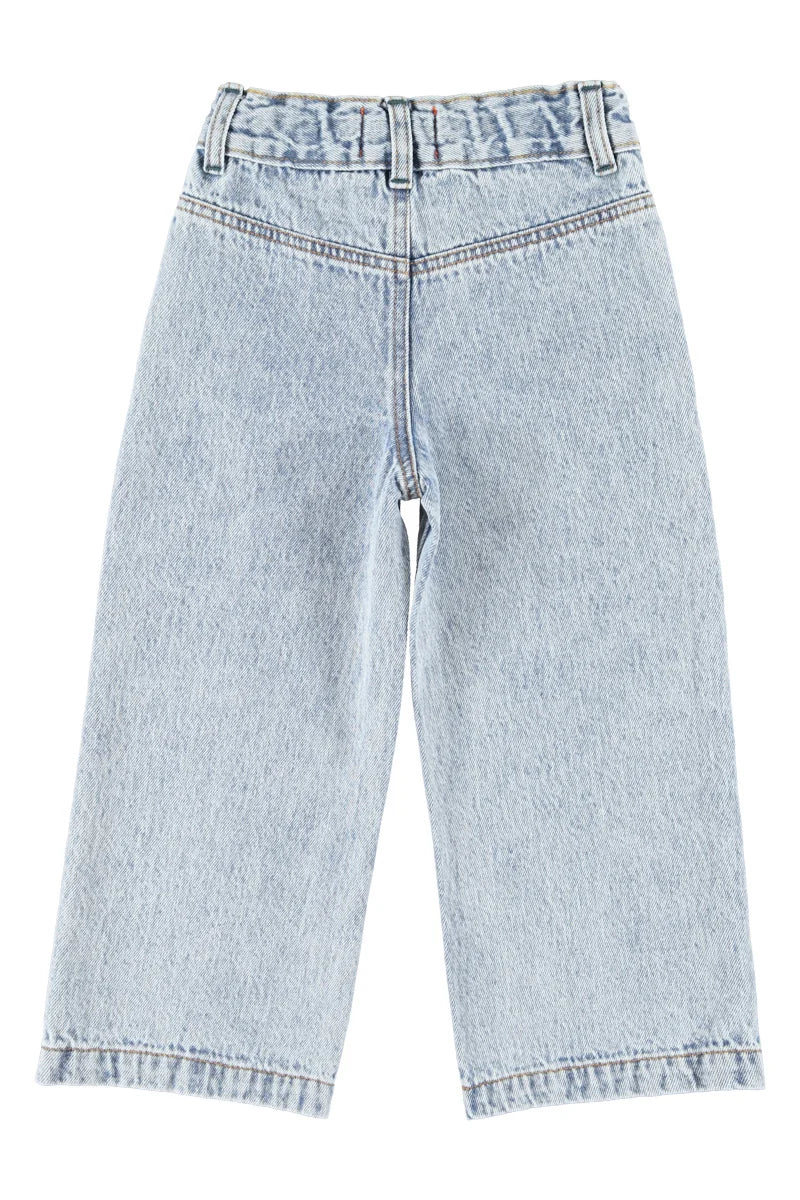 Piu Piu Flare Trousers Fadded Light Blue Denim