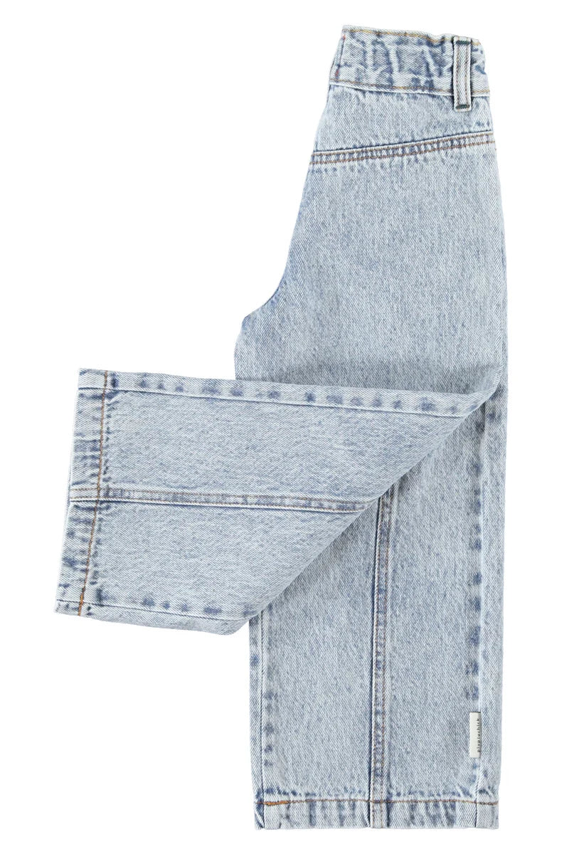 Piu Piu Flare Trousers Fadded Light Blue Denim