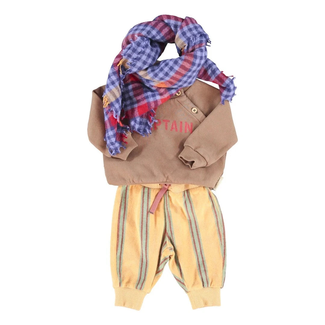 Piu Piu Jogging Pants Sand With Double Stripes image 1