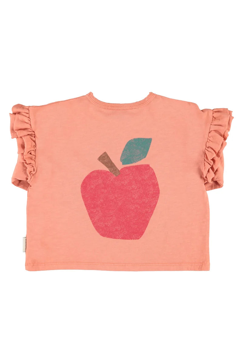 Piu Piu Longsleeve T'shirt Pink With Apple Print