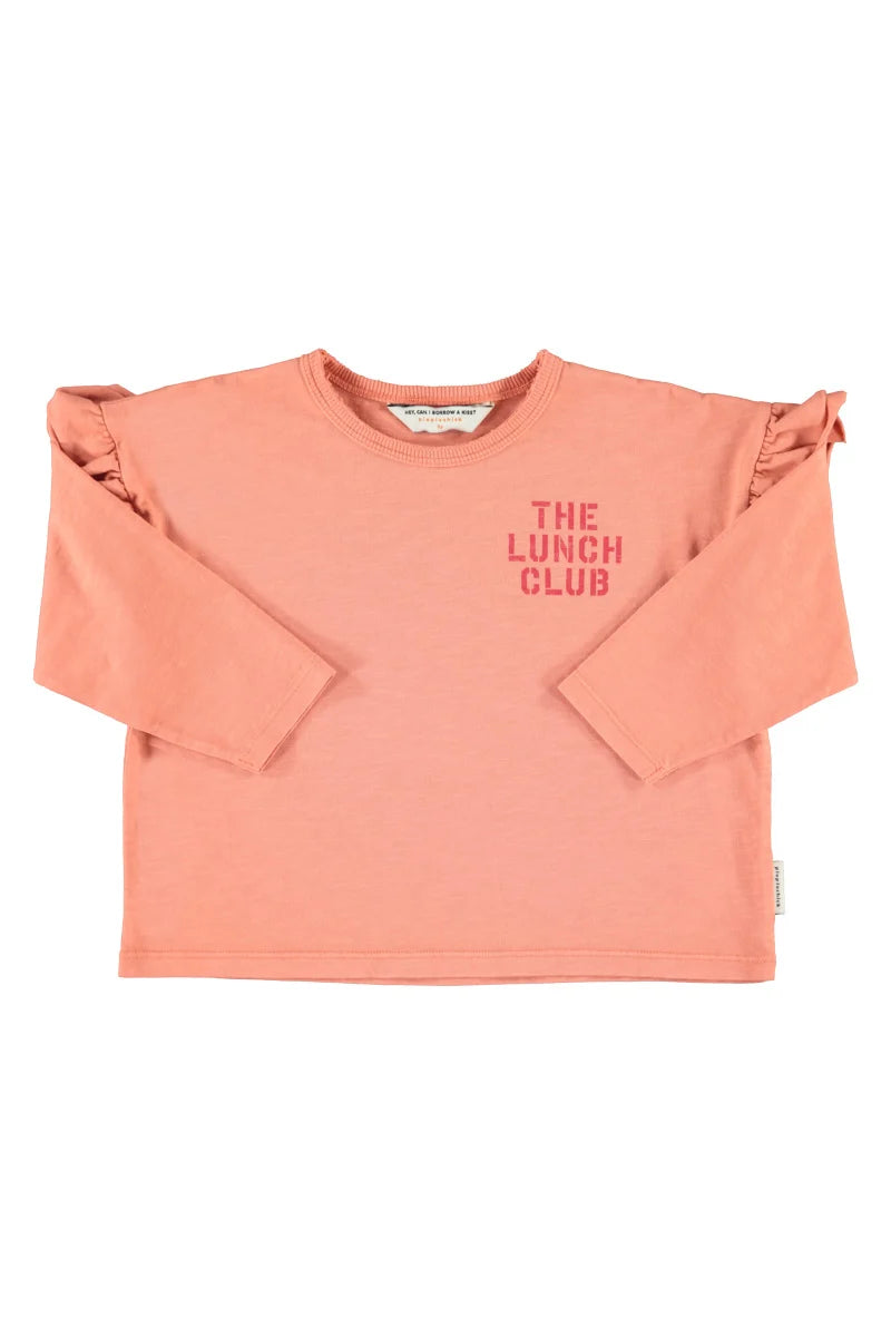 Piu Piu Longsleeve T'shirt Pink With Apple Print