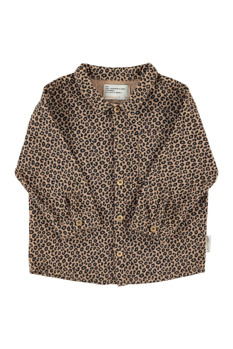 Piu Piu Shirt Brown With Animal Print