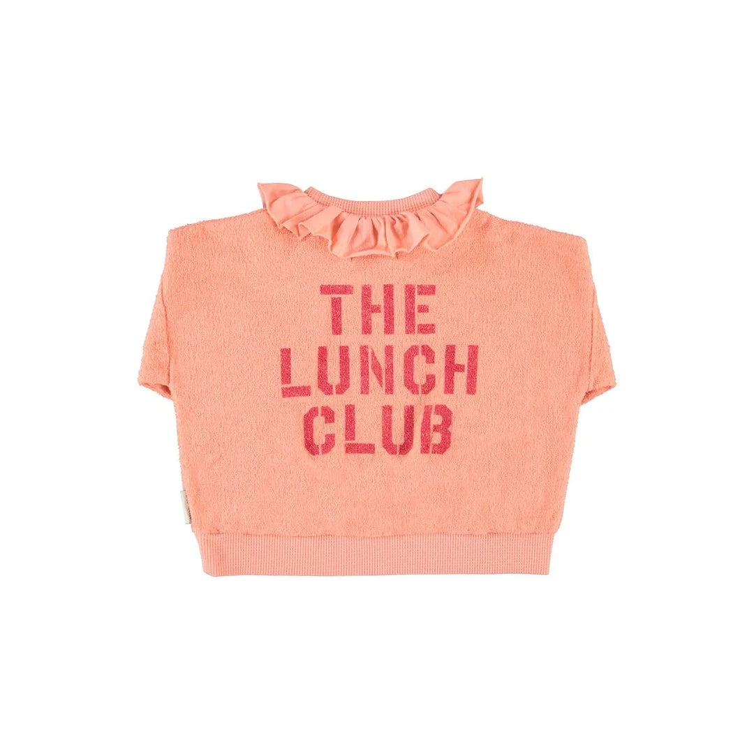 Piu Piu Sweatshirt With Collar Pink With Apple Print