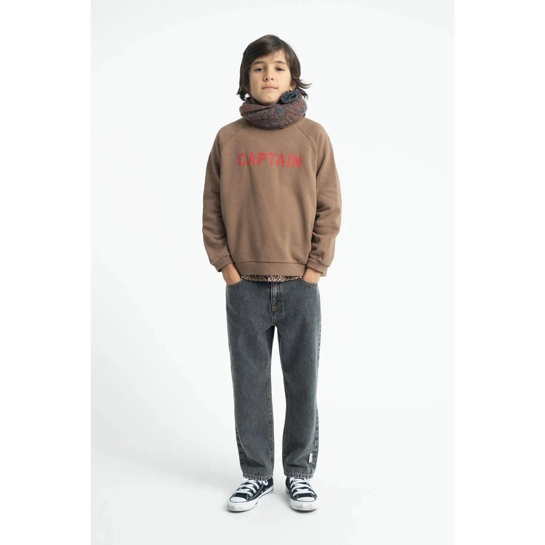 Piu Piu Sweatshirt Brown With Captain Print image 2