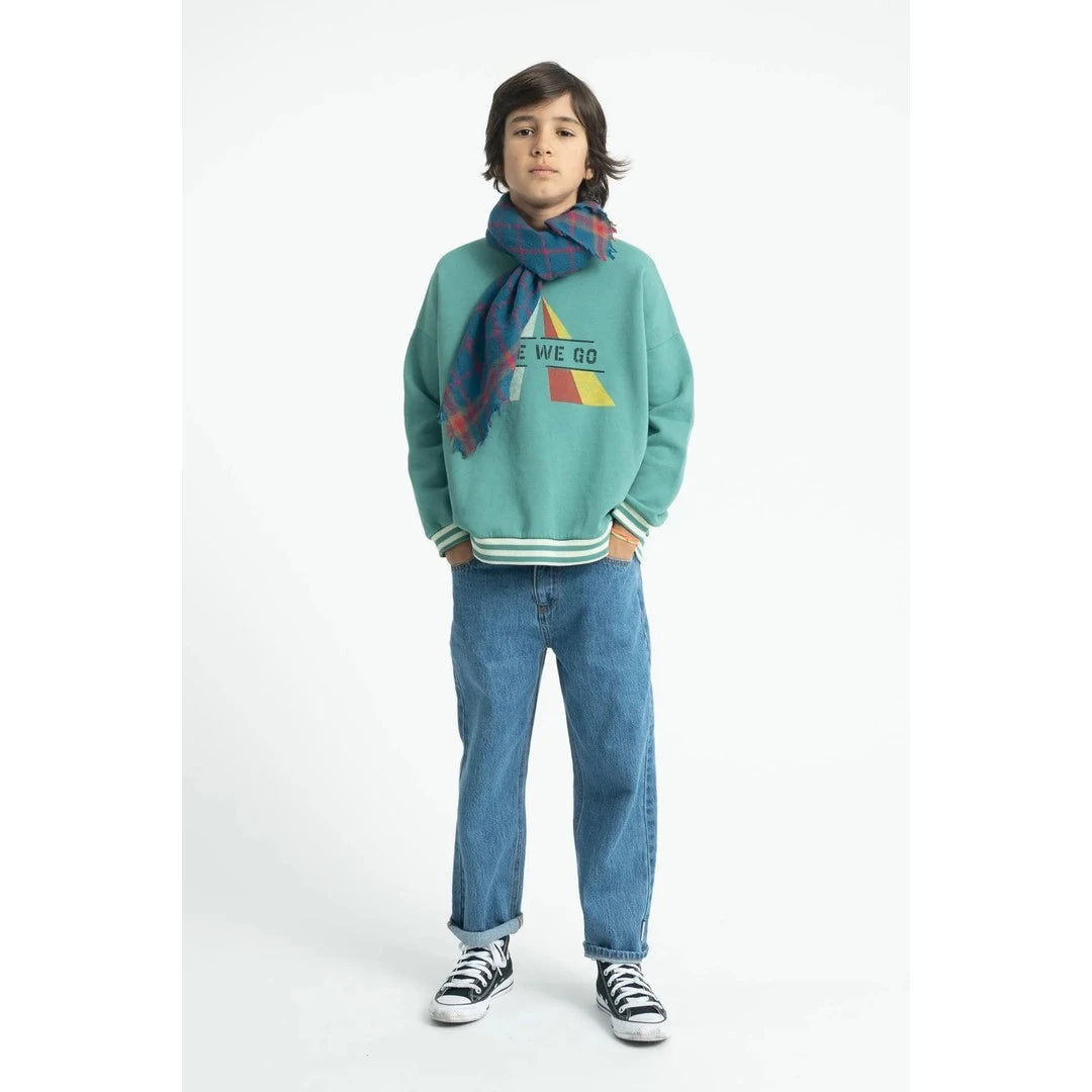 Piu Piu Sweatshirt Green With Here We Go Print image 1