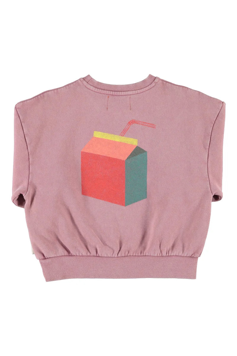 Piu Piu Oversized Sweatshirt Pink With Lunch Break Print