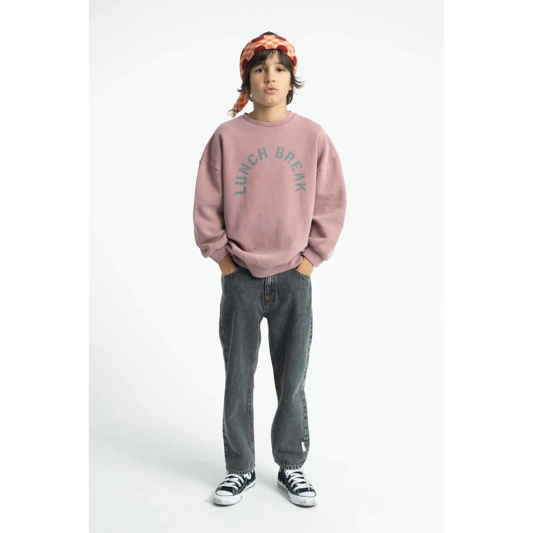 Piu Piu Oversized Sweatshirt Pink With Lunch Break Print image 3