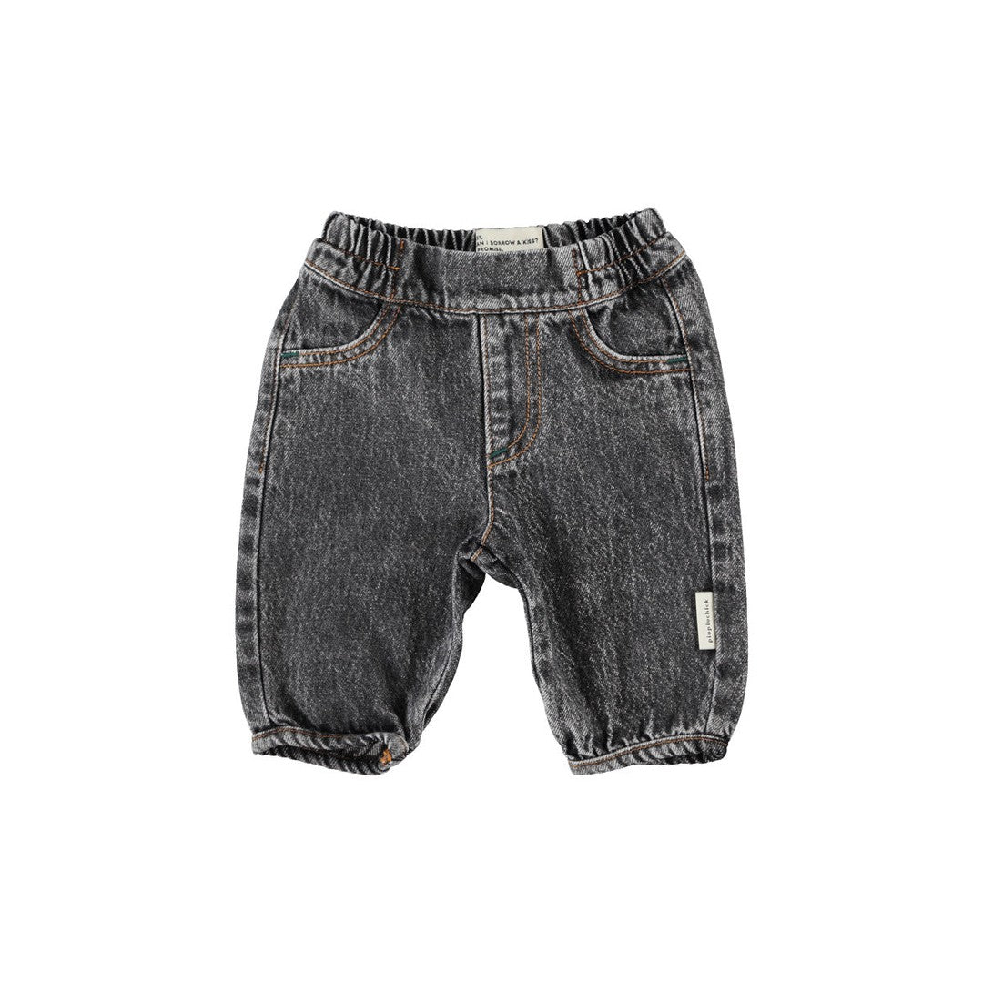 Piu Piu Baby Trousers Washed Black Denim image 1