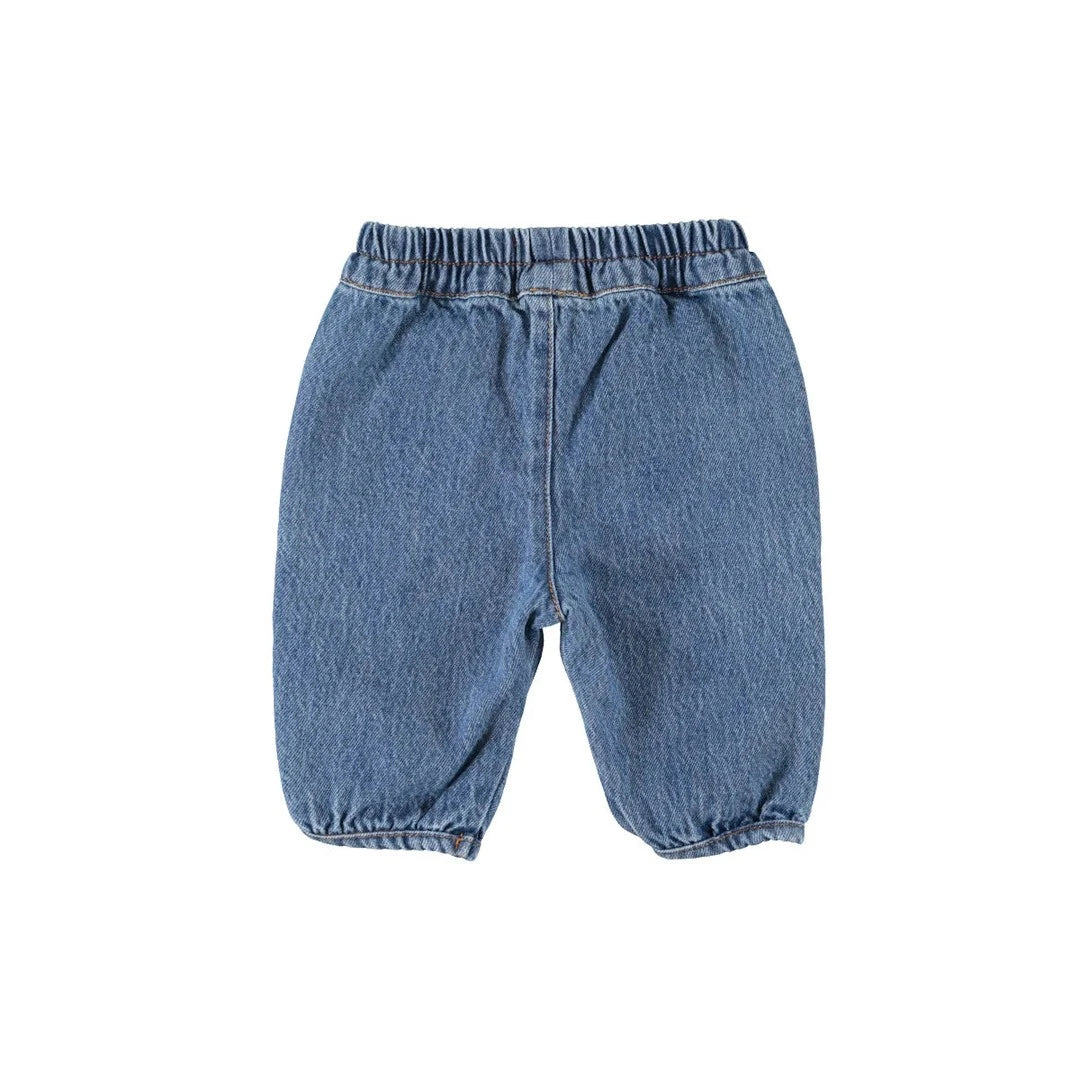 Piu Piu Baby Trousers Washed Navy Denim